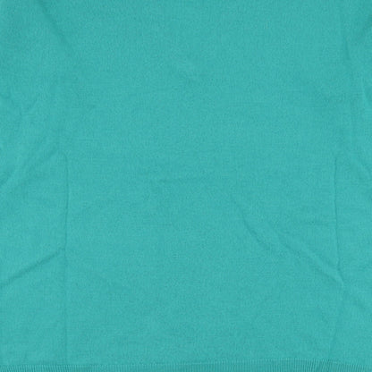 Marks and Spencer Mens Green V-Neck  Acrylic Pullover Jumper Size L