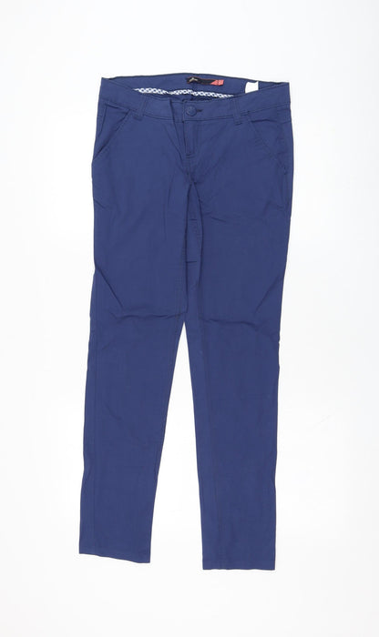 Womens UK Size S House Regular Fit Chino Blue Trousers