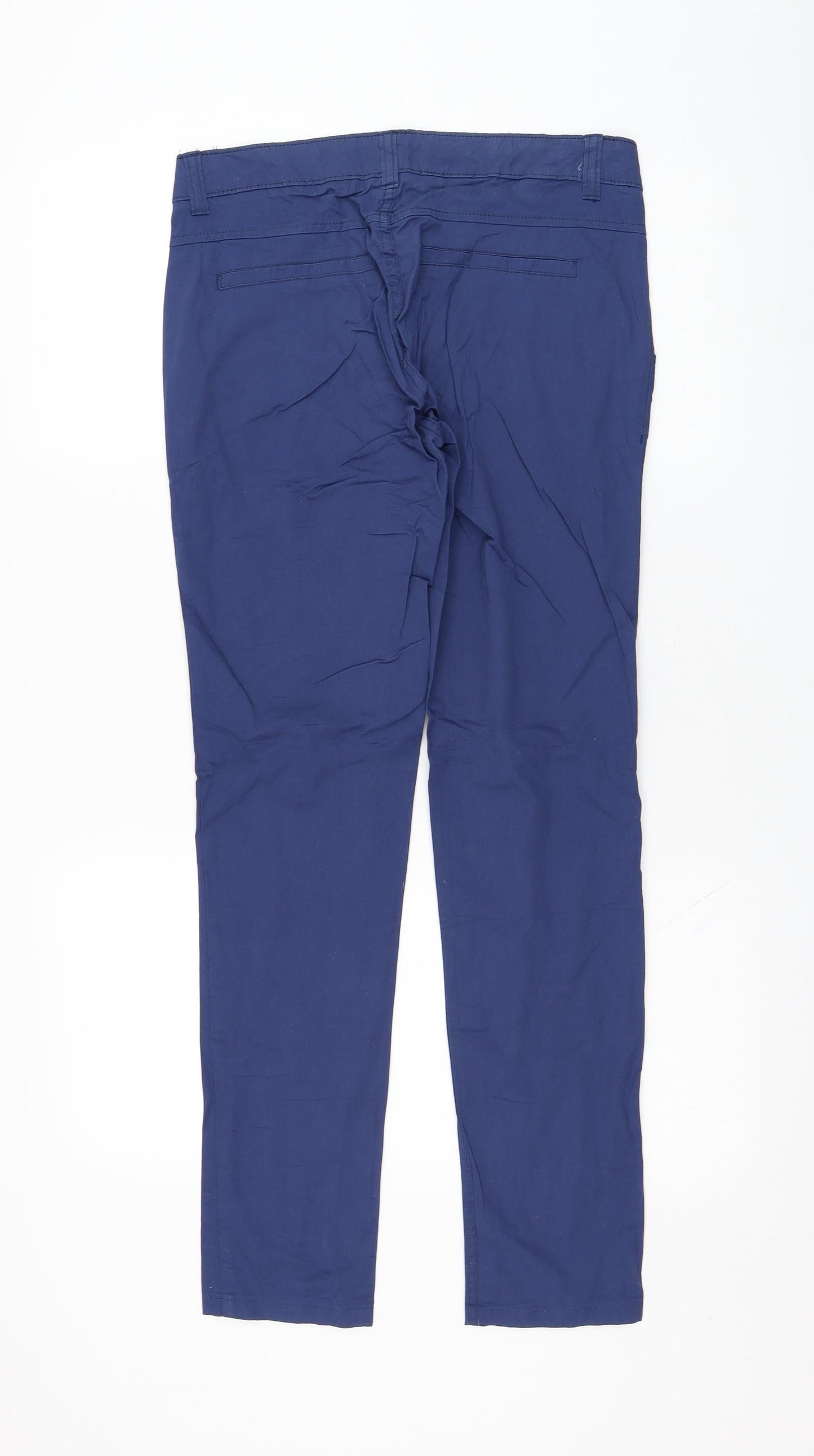 Womens UK Size S House Regular Fit Chino Blue Trousers