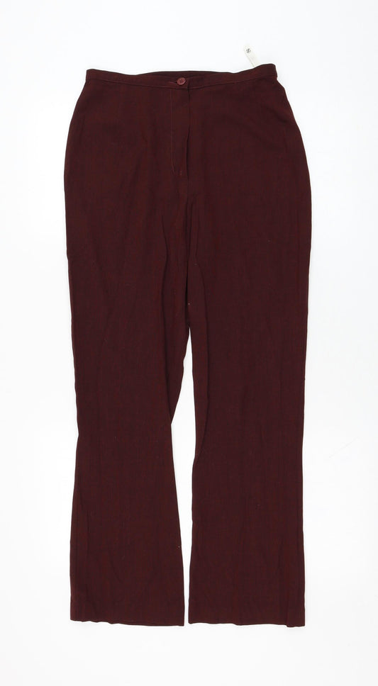 Womens UK Size 10 NEXT Regular Fit  Red Trousers