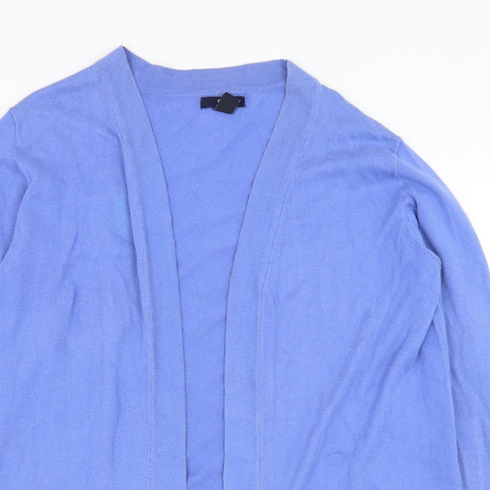 Gap Womens Blue Square Neck  Cotton Cardigan Jumper Size M