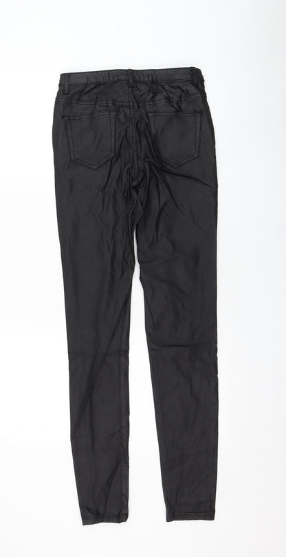 Primark Womens Black  Viscose Trousers  Size 10 L29 in Regular Zip
