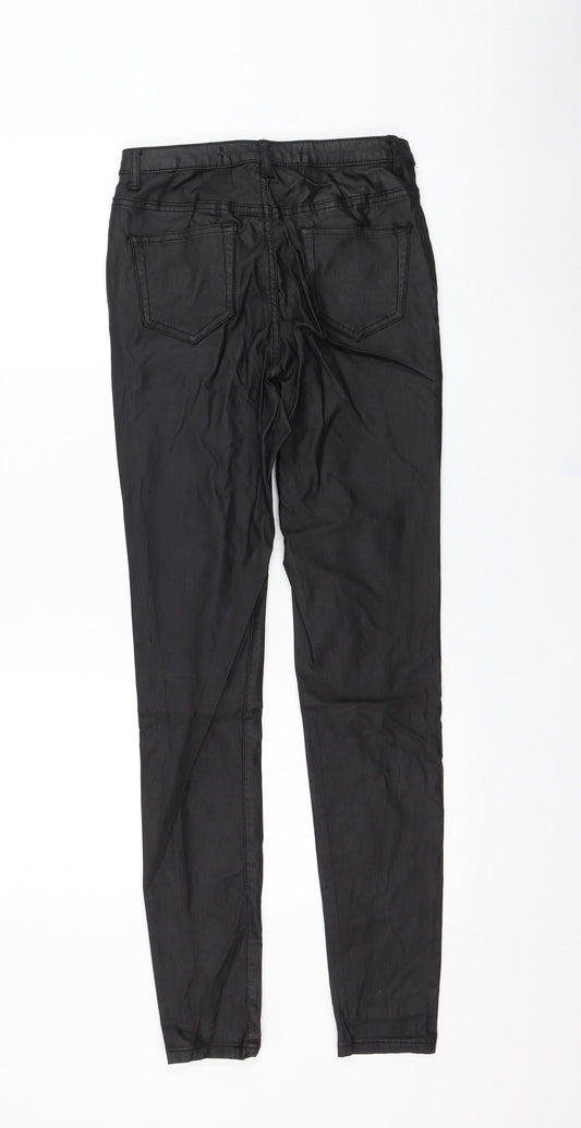 Primark Womens Black  Viscose Trousers  Size 10 L29 in Regular Zip