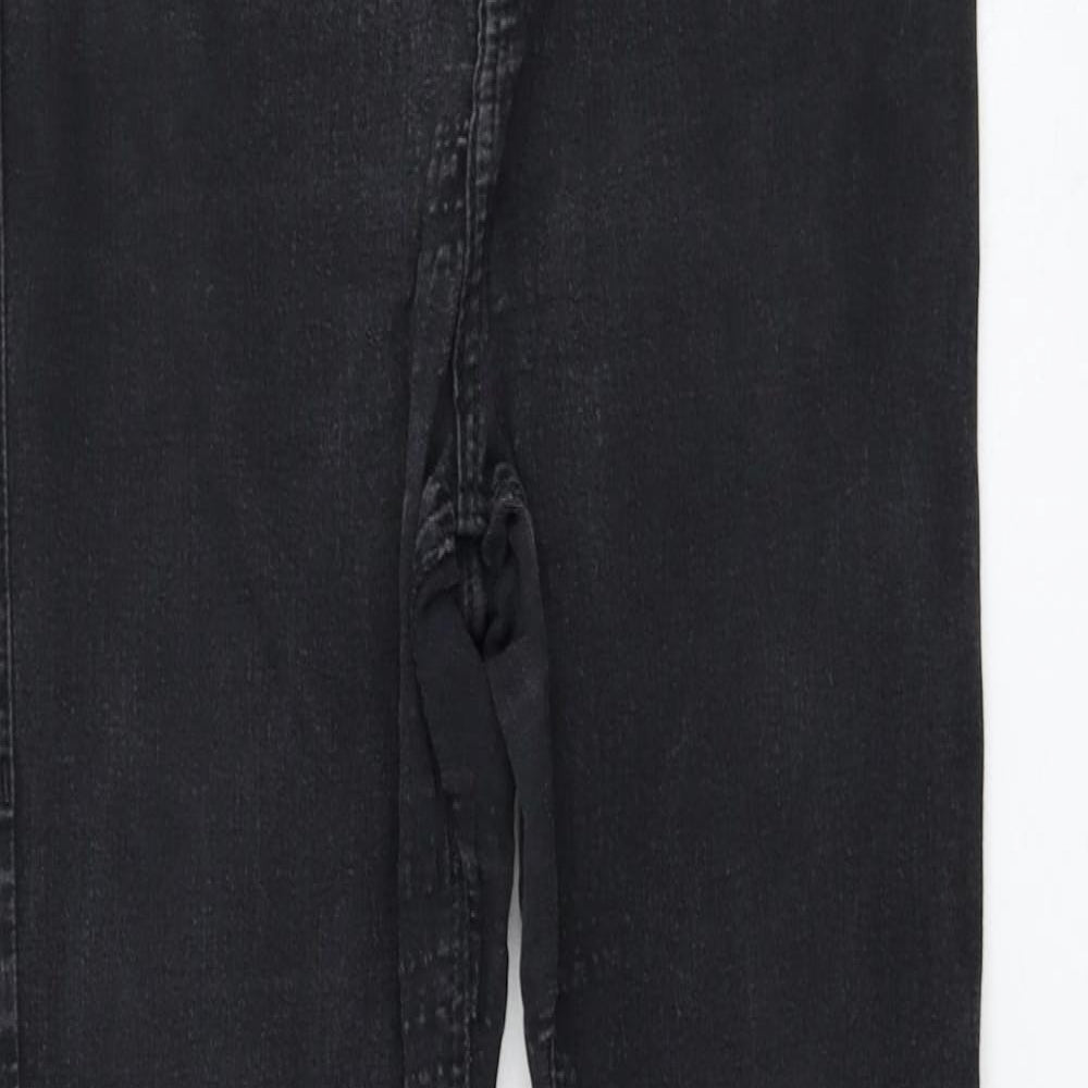 Topshop Womens Black  Cotton Skinny Jeans Size 30 in L32 in Regular Zip
