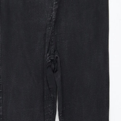 Topshop Womens Black  Cotton Skinny Jeans Size 30 in L32 in Regular Zip