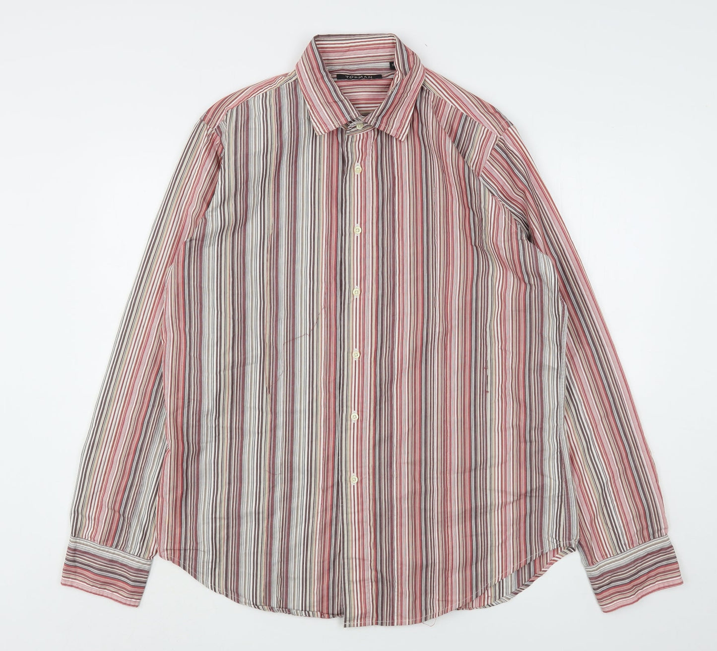 Mens UK Size XL Topman Multicoloured  Button-Up Long Sleeve Casual Shirt