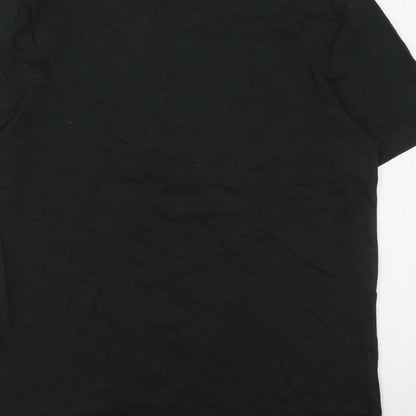 TU Mens Black  Cotton  T-Shirt Size S Round Neck  - Christmas