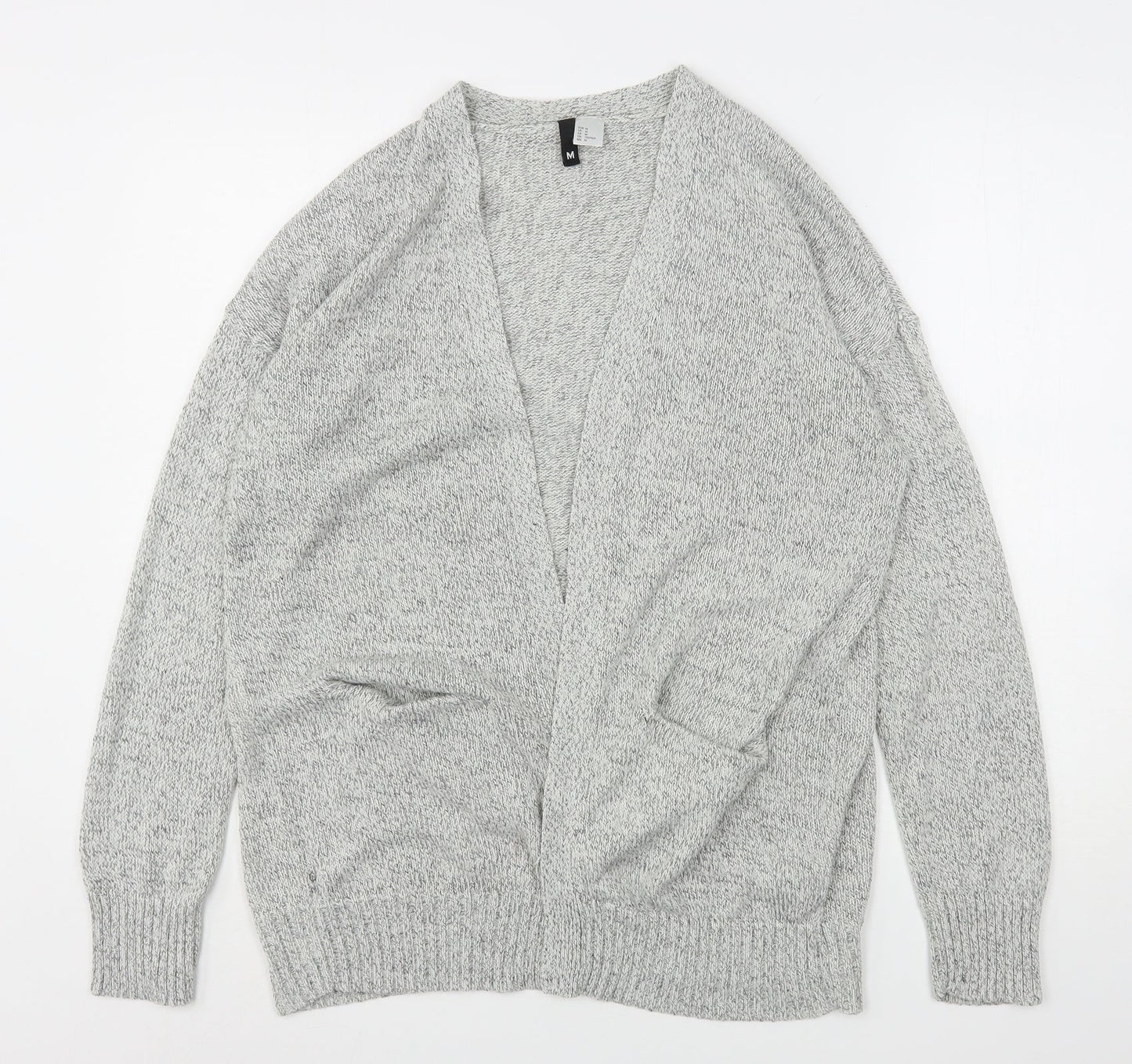 Womens UK Size M H&M Grey Cardigan Jumper