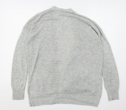 Womens UK Size M H&M Grey Cardigan Jumper