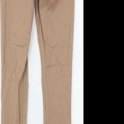 Iconic Womens Beige  Cotton Skinny Jeans Size 30 in L28 in Regular