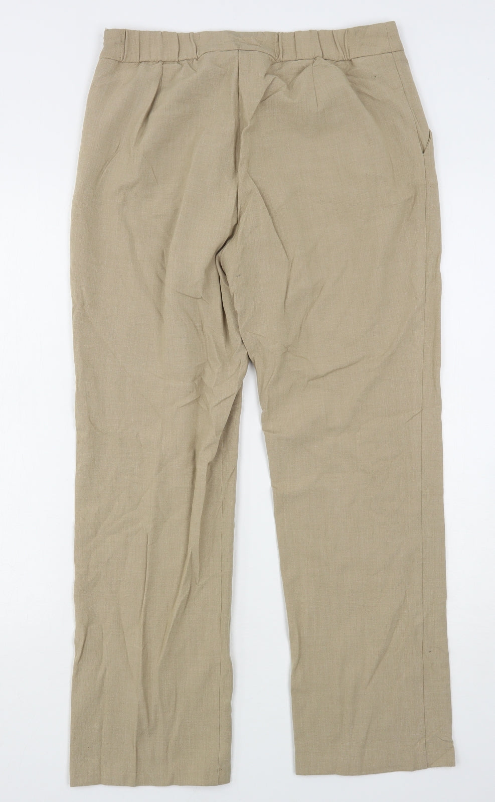 Womens UK Size 12 Marks and Spencer Slim Fit  Beige Trousers
