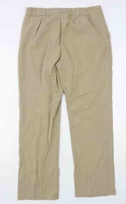 Womens UK Size 12 Marks and Spencer Slim Fit  Beige Trousers