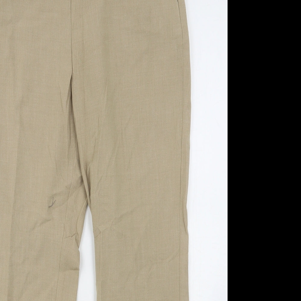 Womens UK Size 12 Marks and Spencer Slim Fit  Beige Trousers