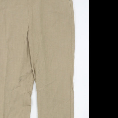 Womens UK Size 12 Marks and Spencer Slim Fit  Beige Trousers