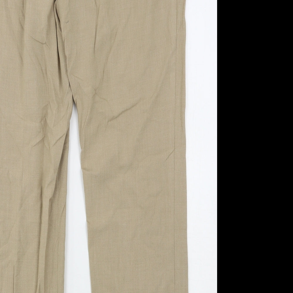 Womens UK Size 12 Marks and Spencer Slim Fit  Beige Trousers