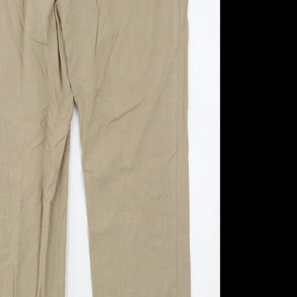 Womens UK Size 12 Marks and Spencer Slim Fit  Beige Trousers