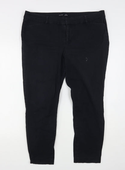 Old Navy Womens Black  Cotton Skinny Jeans Size 16 L25 in Regular