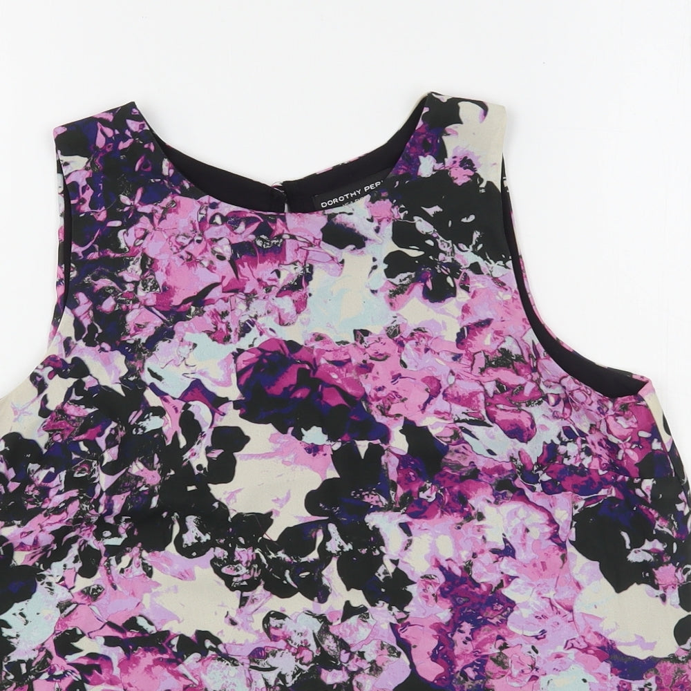 Womens UK Size 8 Dorothy Perkins Multicoloured Basic Blouse