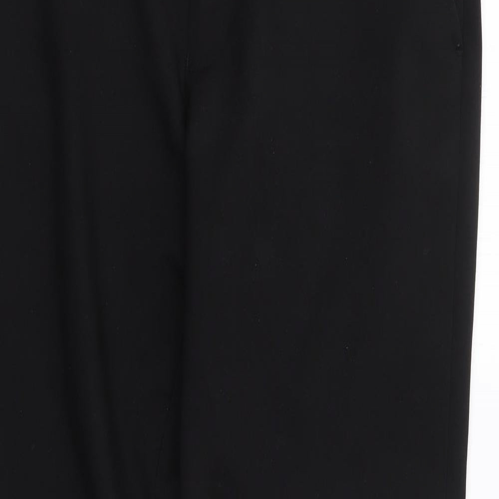 Matalan Mens Black  Polyester Trousers  Size 32 in L29 in Regular Zip