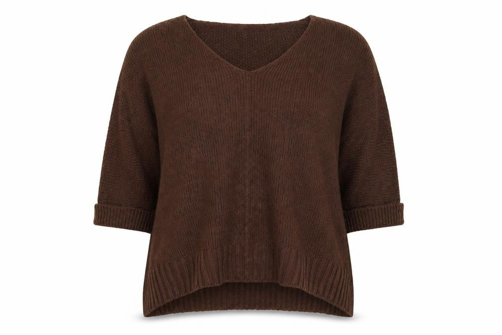 Womens UK Size L Preworn Brown Pullover Jumper