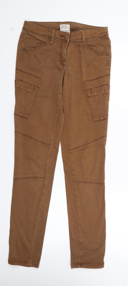 River Island Womens Brown  Cotton Skinny Jeans Size 6 L28 in Regular Zip