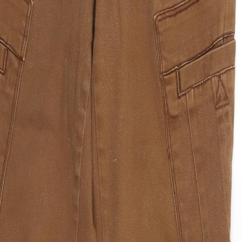 River Island Womens Brown  Cotton Skinny Jeans Size 6 L28 in Regular Zip