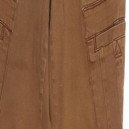 River Island Womens Brown  Cotton Skinny Jeans Size 6 L28 in Regular Zip
