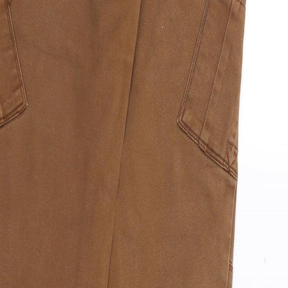 River Island Womens Brown  Cotton Skinny Jeans Size 6 L28 in Regular Zip