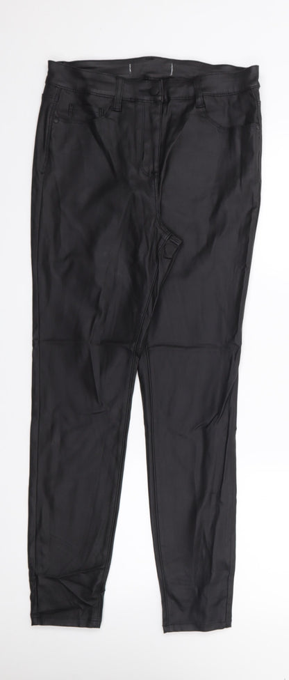 Womens UK Size S Preworn Regular Fit Jegging Black Trousers