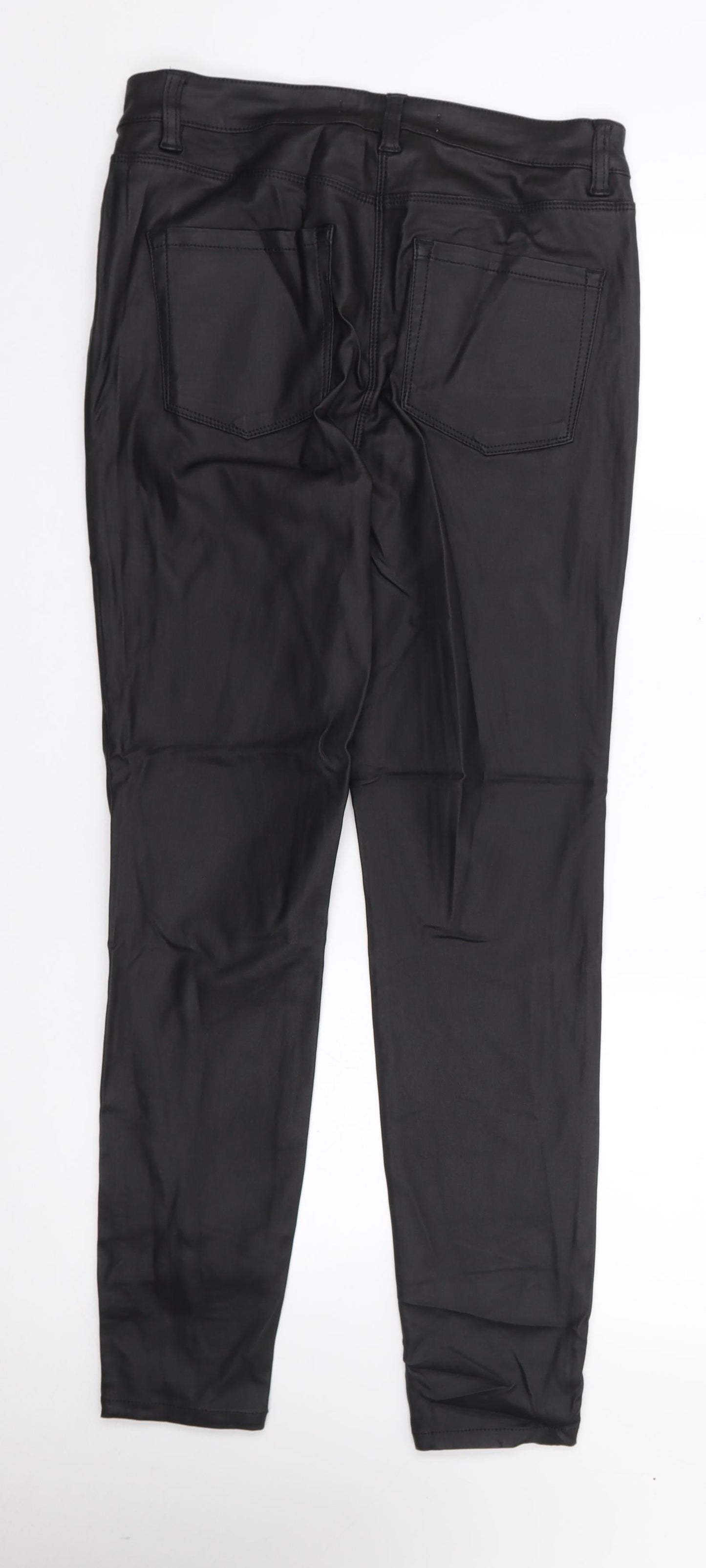 Womens UK Size S Preworn Regular Fit Jegging Black Trousers
