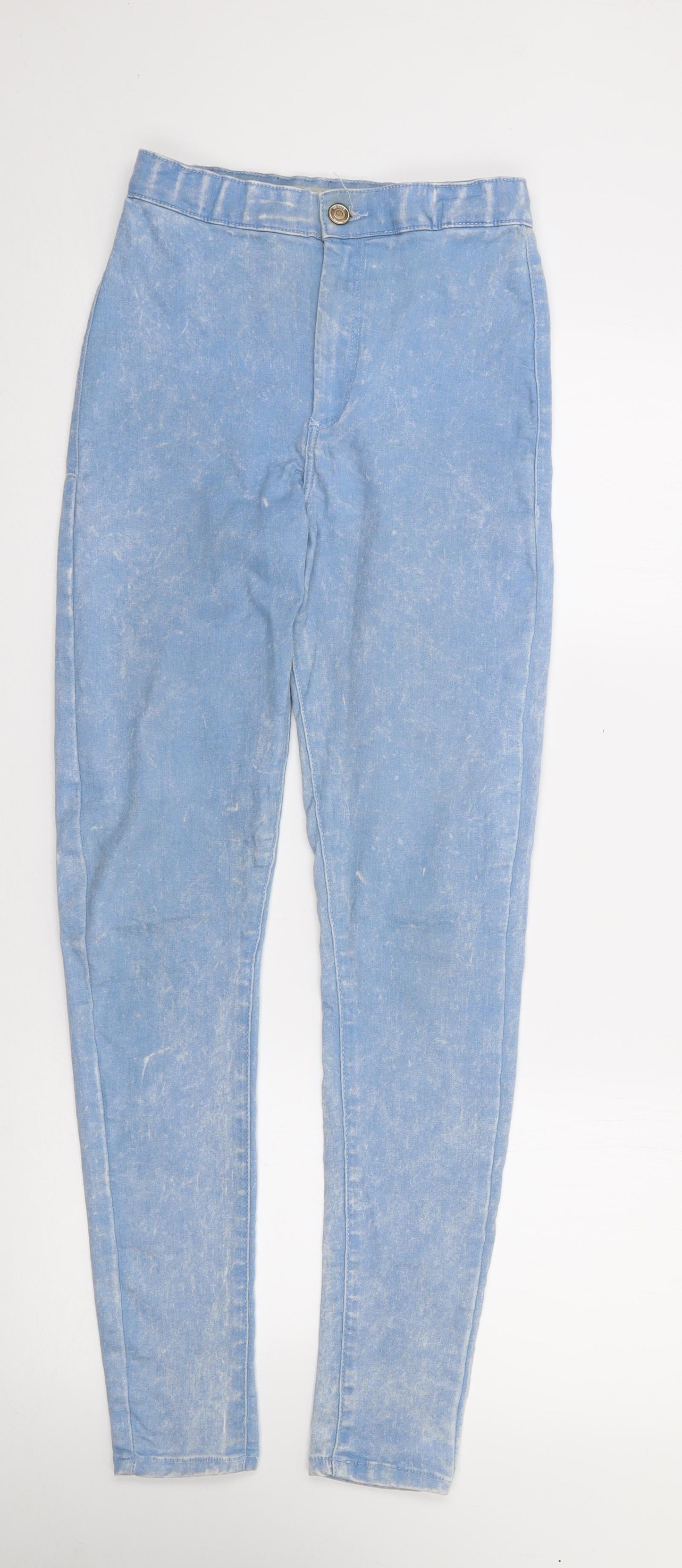 Topshop Womens Blue  Cotton Jegging Jeans Size 28 in L28 in Regular Zip