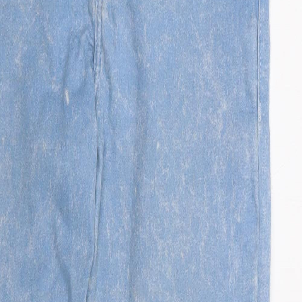 Topshop Womens Blue  Cotton Jegging Jeans Size 28 in L28 in Regular Zip
