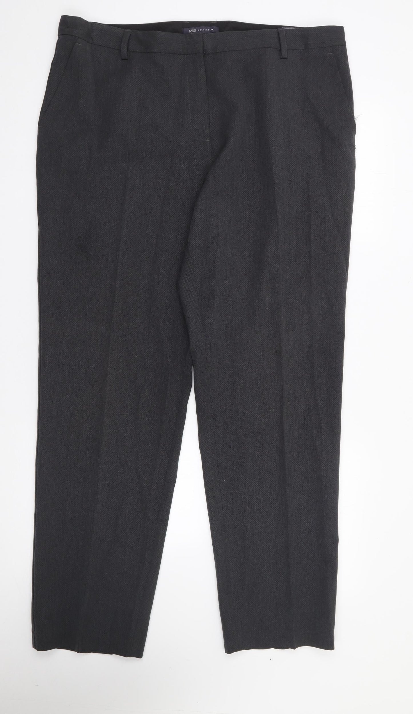 Womens UK Size 18 Marks and Spencer Regular Fit  Grey Trousers