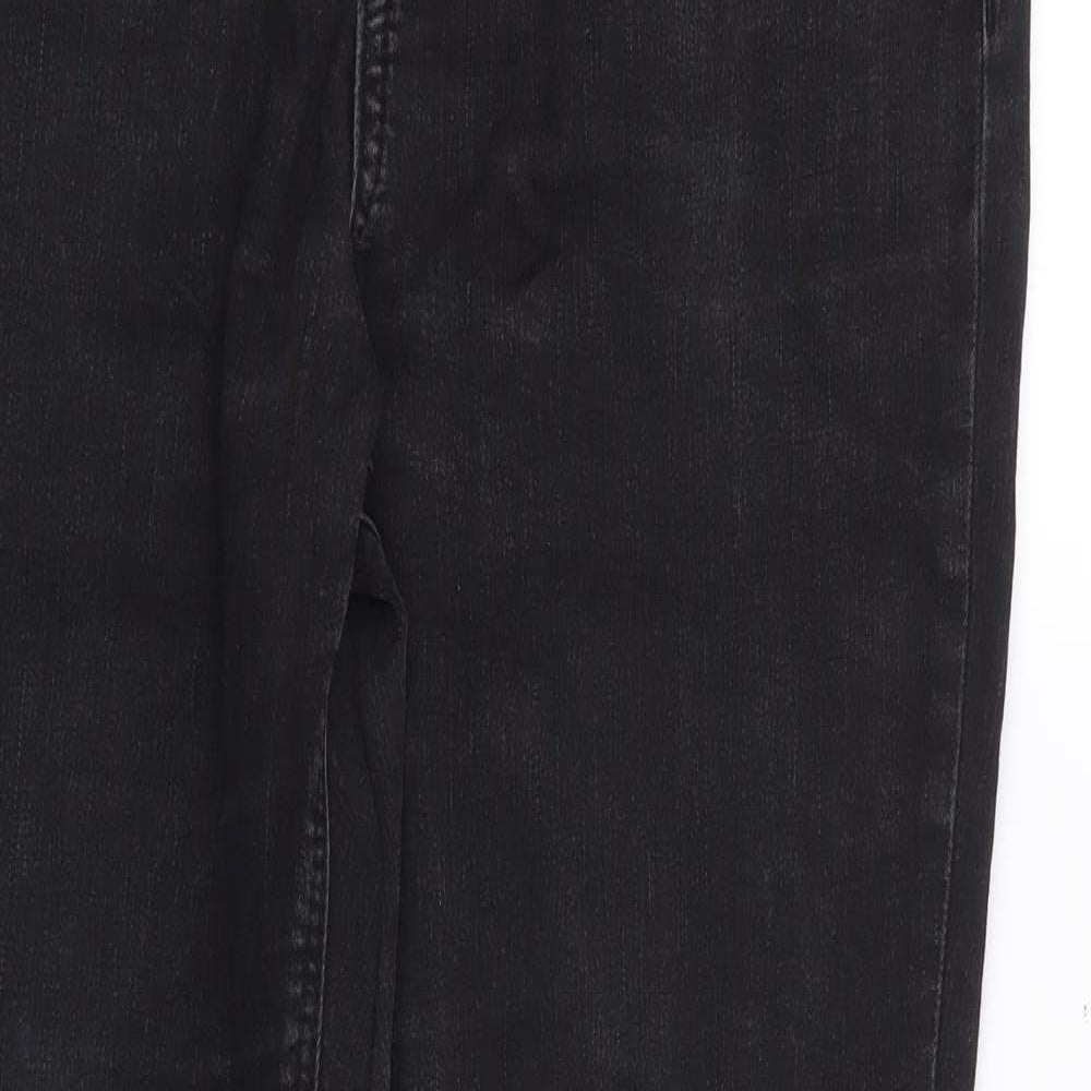 George Womens Black  Cotton Skinny Jeans Size 12 L28 in Regular Zip