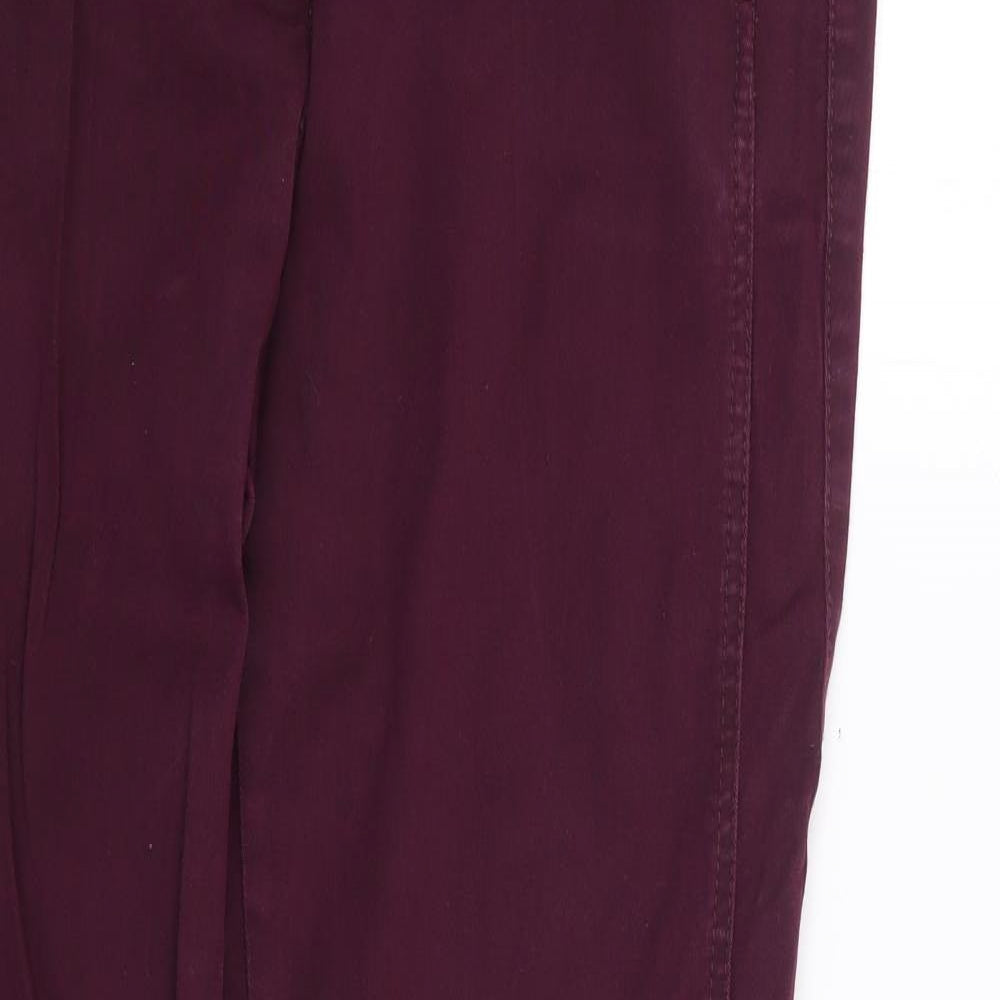 Gerry Weber Womens Purple  Cotton Straight Jeans Size 14 L29 in Regular Zip