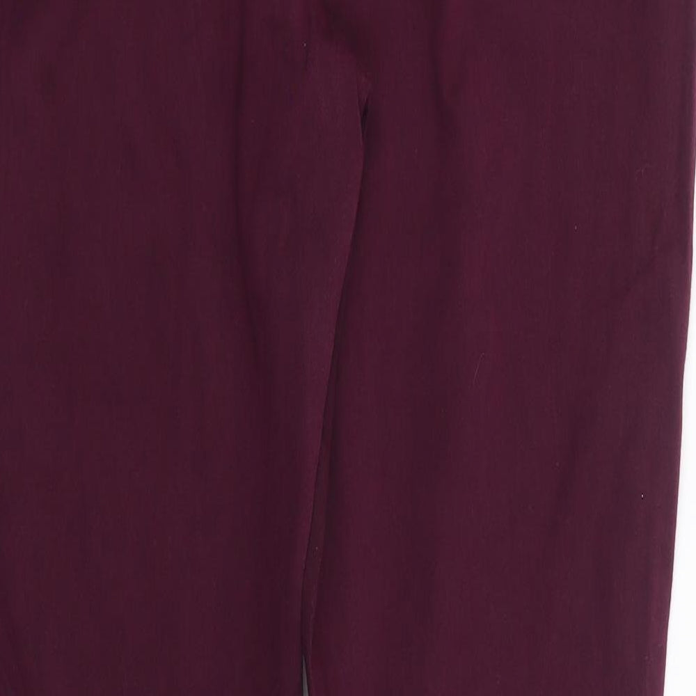 Gerry Weber Womens Purple  Cotton Straight Jeans Size 14 L29 in Regular Zip