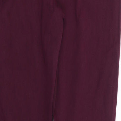 Gerry Weber Womens Purple  Cotton Straight Jeans Size 14 L29 in Regular Zip