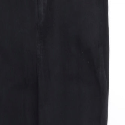 Topshop Womens Black  Cotton Skinny Jeans Size 28 in L26 in Regular Zip