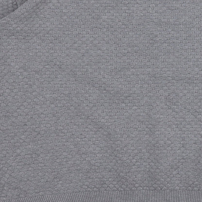 Easy Mens Grey Round Neck  Acrylic Pullover Jumper Size L