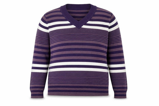 Womens UK Size 18 Pure and Natural Purple Pullover Jumper