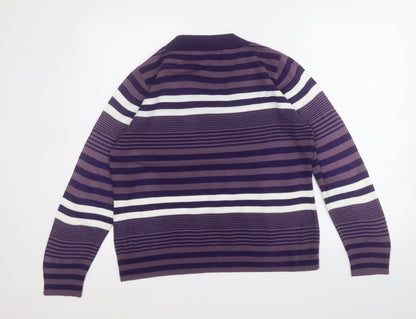 Womens UK Size 18 Pure and Natural Purple Pullover Jumper