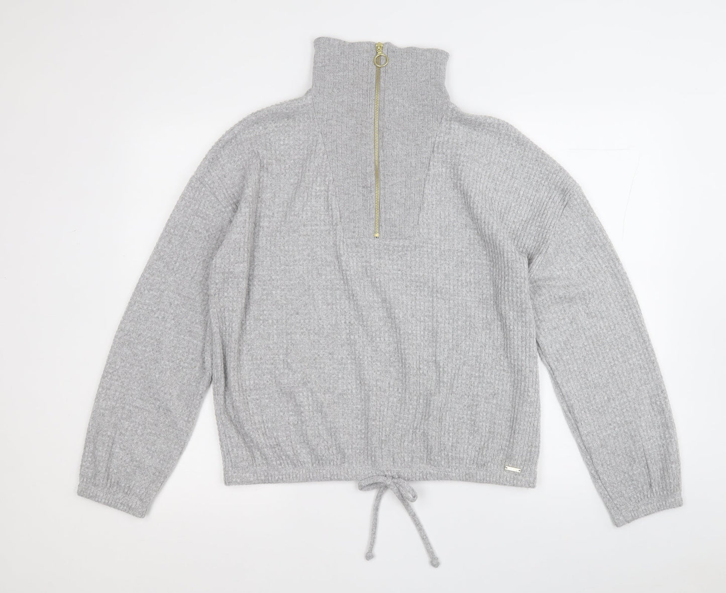 George Womens Grey High Neck  Polyester Pullover Jumper Size 12