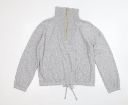 George Womens Grey High Neck  Polyester Pullover Jumper Size 12
