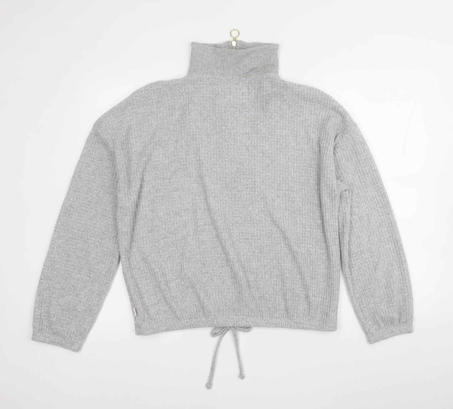 George Womens Grey High Neck  Polyester Pullover Jumper Size 12