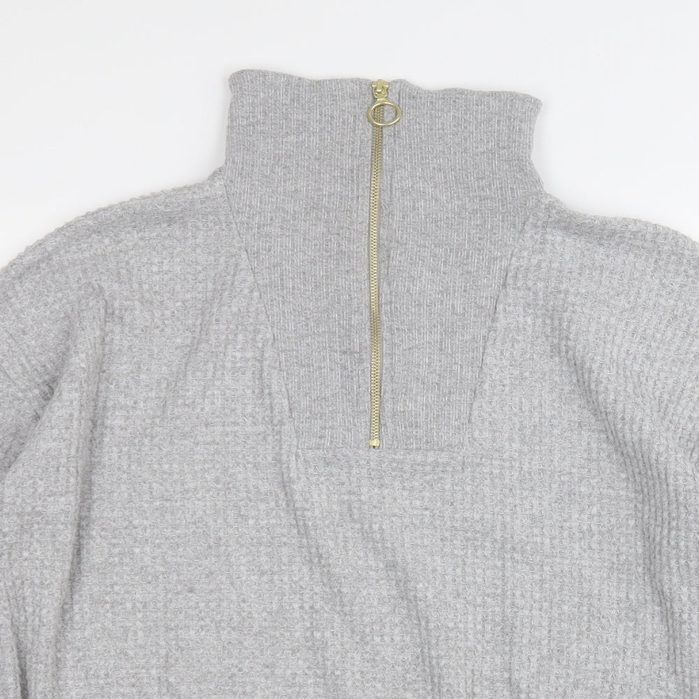 George Womens Grey High Neck  Polyester Pullover Jumper Size 12