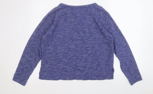 Womens UK Size S Papaya Blue Pullover Jumper