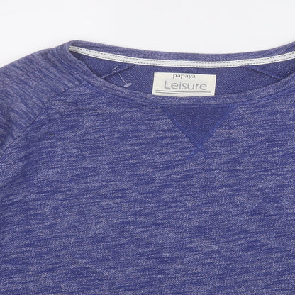 Womens UK Size S Papaya Blue Pullover Jumper