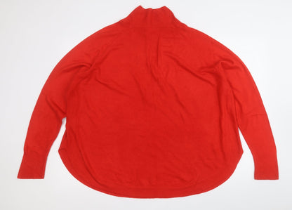 Womens UK Size L Marks and Spencer Red Pullover Jumper