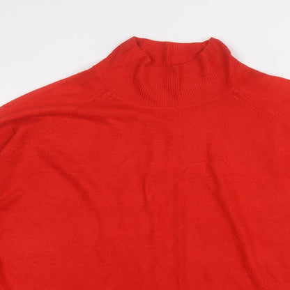 Womens UK Size L Marks and Spencer Red Pullover Jumper
