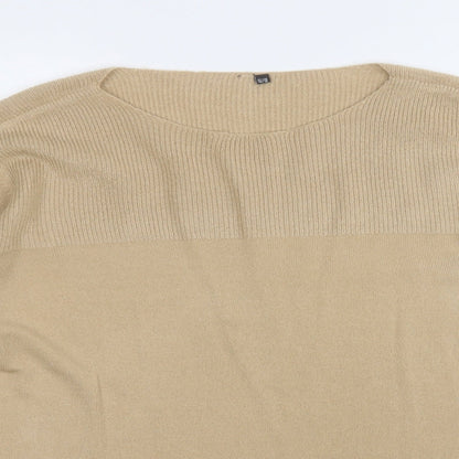 INTUITION Womens Brown Round Neck  Acrylic Pullover Jumper Size 18